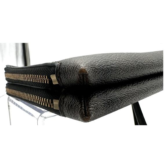 Coach Double Zip Wallet In Signature Canvas, Wristlet - Picture 9 of 13